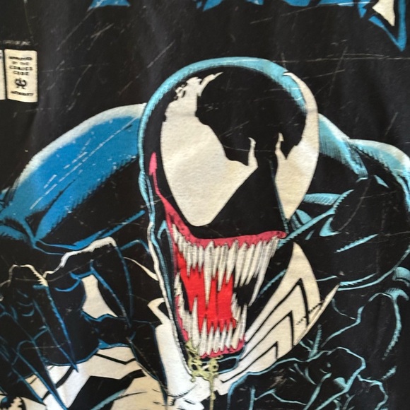Marvel Universe Venom Men's T-Shirt Avengers X-Men - Black Short Sleeves size L - Picture 5 of 7